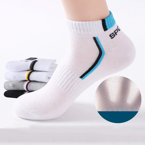 10Pieces=5Pair/lot Summer Cotton Man Short Socks Fashion Breathable Boat Socks Comfortable Casual Socks Male White Hot Sale