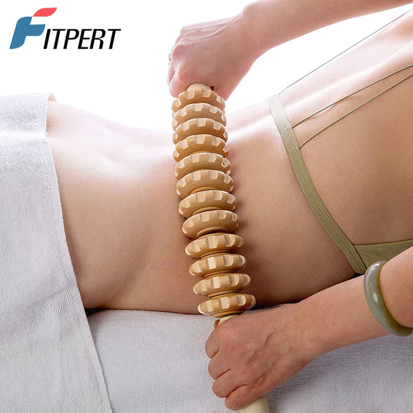 Bendable Wooden Massage Roller: Manual Muscle Release & Cellulite Treatment