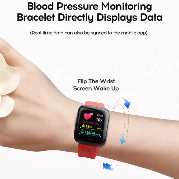 D13 Smart Watch: Blood Pressure, Heart Rate Monitor, Waterproof