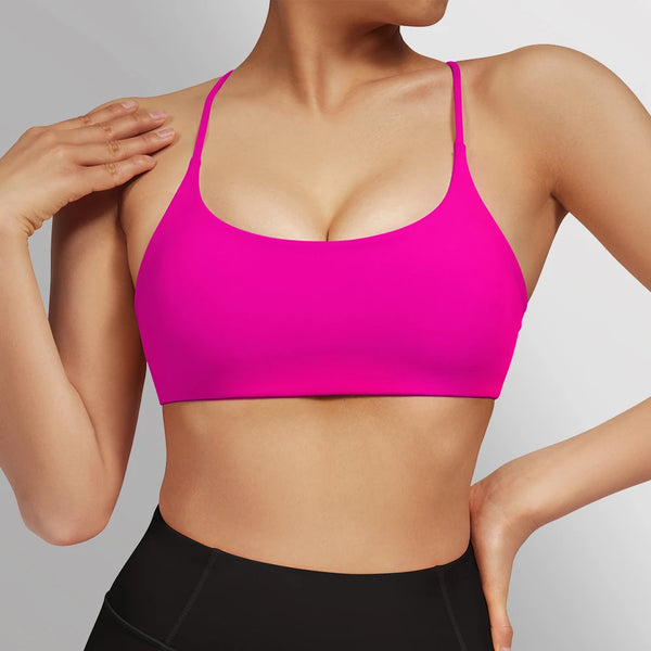 Women's Fitness Sports Bra: Supportive Crop Top for Running and Yoga