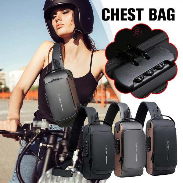 Newest Men's Anti-Theft Chest Bag: USB Charging Crossbody Pack